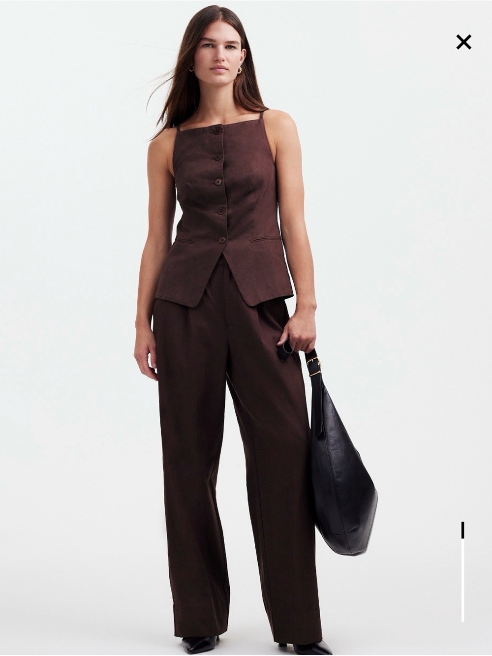 Like New Madewell Slouchy Straight Pants in Dark Carob- Size 6